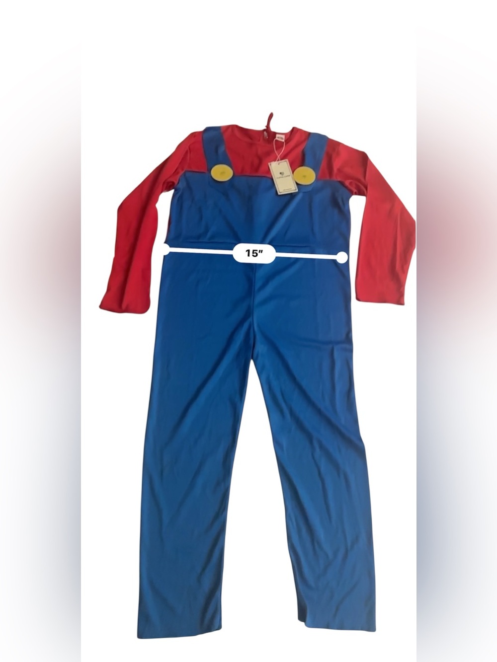 Mario Kids Plumber Superhero Cosplay Costume Set in Red and Blue Boys L (10) - Picture 11 of 15